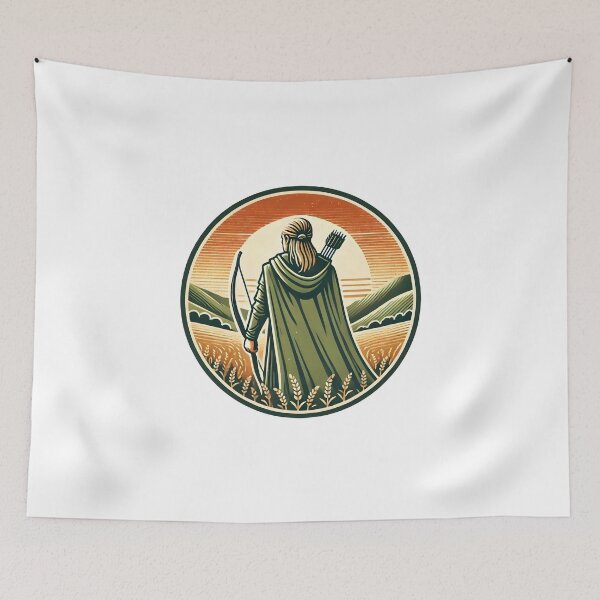 Item preview, Lone Archer - Sunset - Badge - Fantasy designed and sold by Fenay Designs.