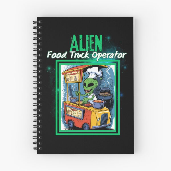 Item preview, Alien Food Truck Operator Chef Hat Cooking Cartoon designed and sold by Hananiah Merch.