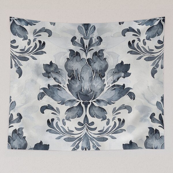 Item preview, MORNING MIST Watercolor Damask designed and sold by Frenchifique.