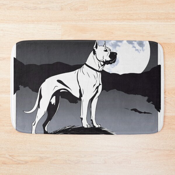 Item preview, Dogo Argentino Vigilant Watchdog Silhouetted Against the Moonlit Night designed and sold by andrew758.