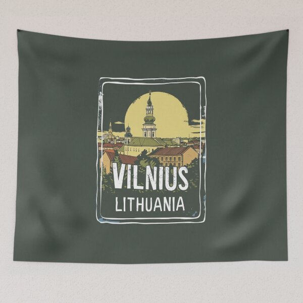 Item preview, A Vintage Travel Art of Vilnius - Lithuania  designed and sold by GoodOldVintage.