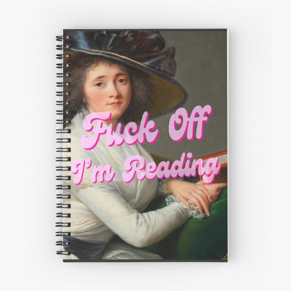 Item preview, “Fuck off I’m Reading” Funny vintage Altered art portrait Comtesse de la Châtre (Marie Charlotte Louise Perrette Aglaé Bontemps, 1762-1848) designed and sold by KWZCreates.