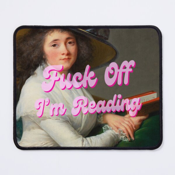 Item preview, “Fuck off I’m Reading” Funny vintage Altered art portrait Comtesse de la Châtre (Marie Charlotte Louise Perrette Aglaé Bontemps, 1762-1848) designed and sold by KWZCreates.