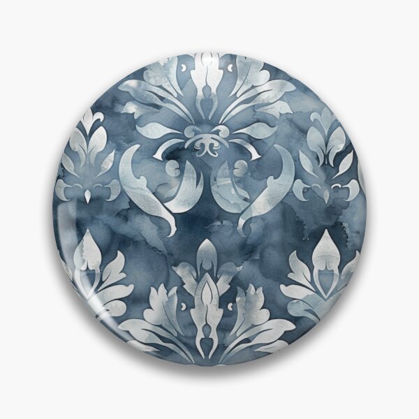 Item preview, MOONLIT MEADOW Watercolor Damask designed and sold by Frenchifique.