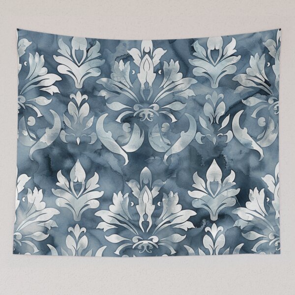 Item preview, MOONLIT MEADOW Watercolor Damask designed and sold by Frenchifique.