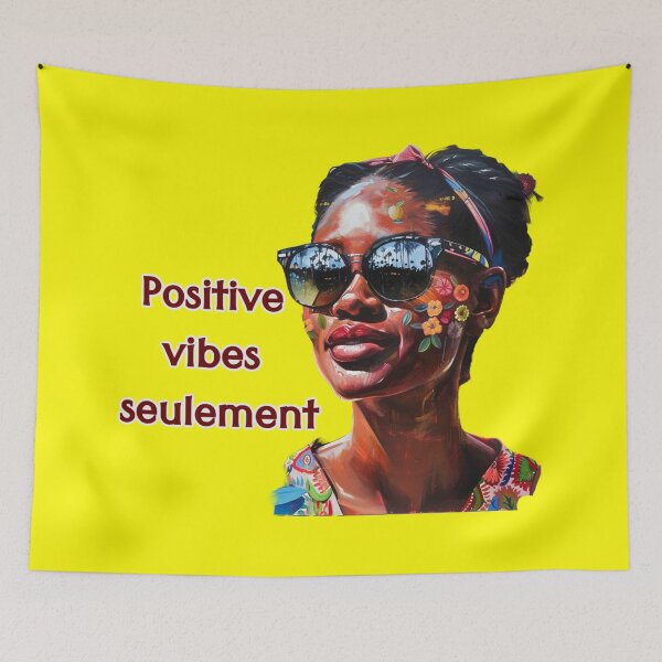 Aperçu de l'œuvre Vibes positives seulement  créée et vendue par FabulDeco2022.