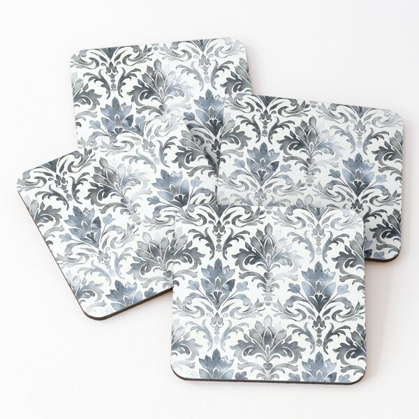 Item preview, WHIMSICAL WHISPER Watercolor Damask designed and sold by Frenchifique.