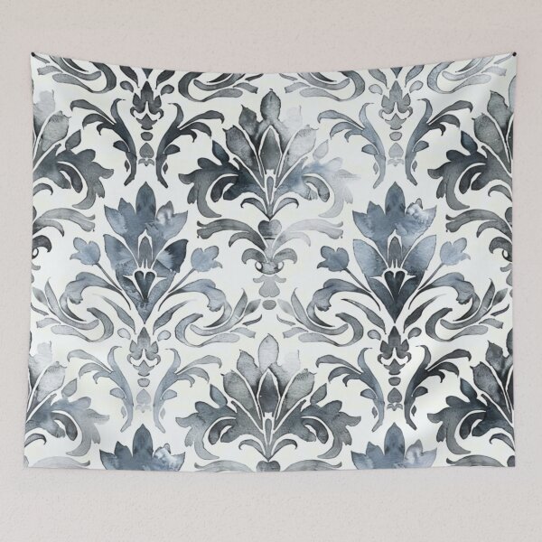 Item preview, WHIMSICAL WHISPER Watercolor Damask designed and sold by Frenchifique.