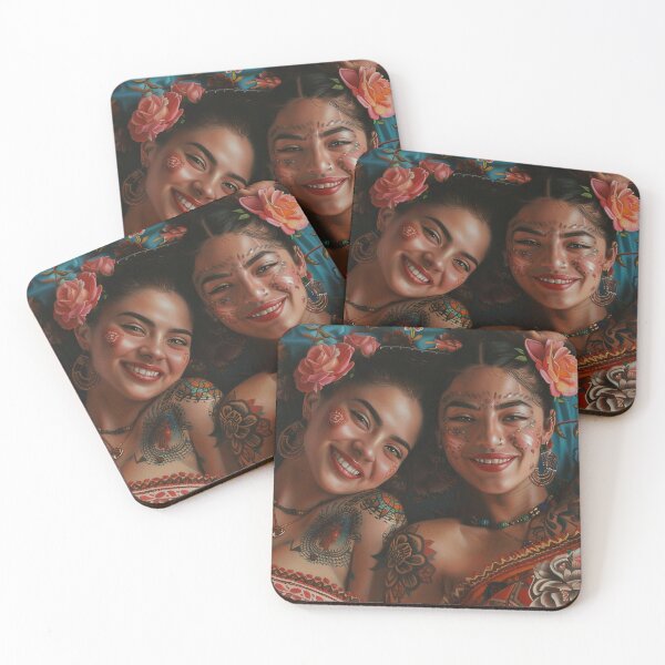 Item preview, portrait of twins selma and alejandra from mexico designed and sold by HighlyDeep.