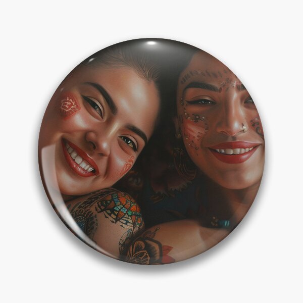 Item preview, portrait of twins selma and alejandra from mexico designed and sold by HighlyDeep.
