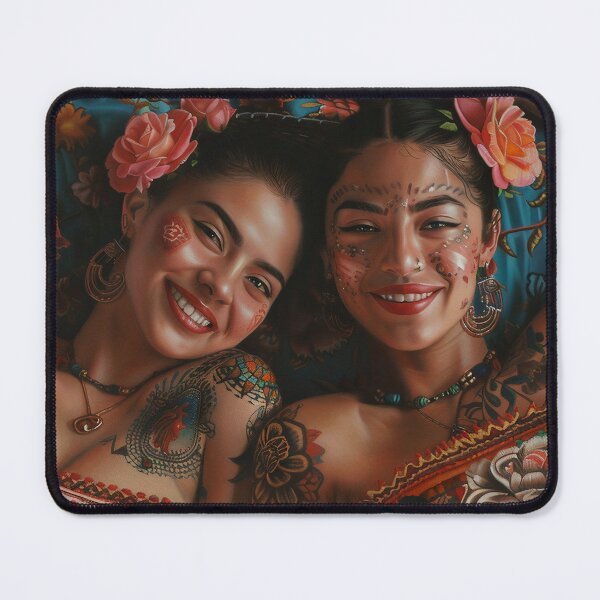 Item preview, portrait of twins selma and alejandra from mexico designed and sold by HighlyDeep.