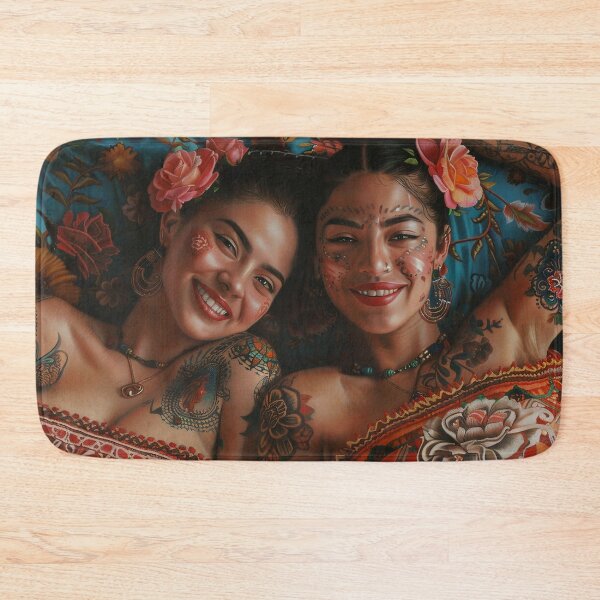 Item preview, portrait of twins selma and alejandra from mexico designed and sold by HighlyDeep.