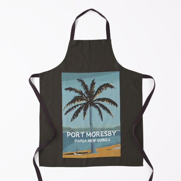 Item preview, A Vintage Travel Art of Port Moresby - Papua New Guinea designed and sold by GoodOldVintage.