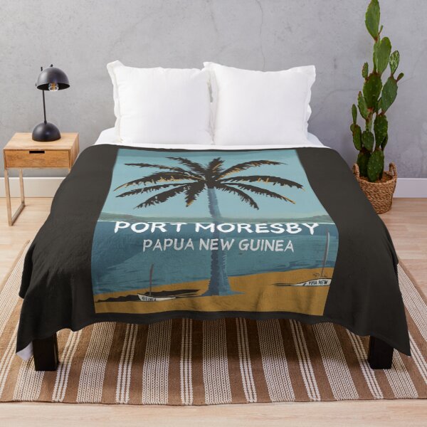 Item preview, A Vintage Travel Art of Port Moresby - Papua New Guinea designed and sold by GoodOldVintage.