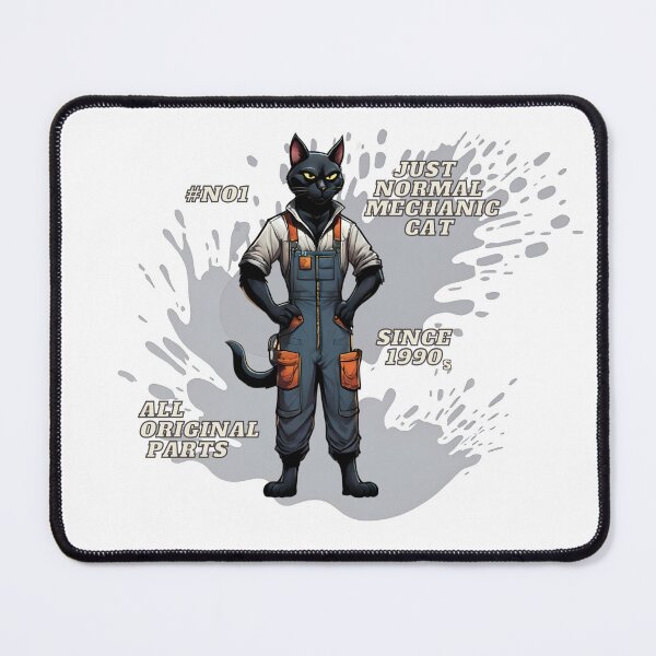 Item preview, Normaly mechanic cat vintage retro gift designed and sold by Pterodak.