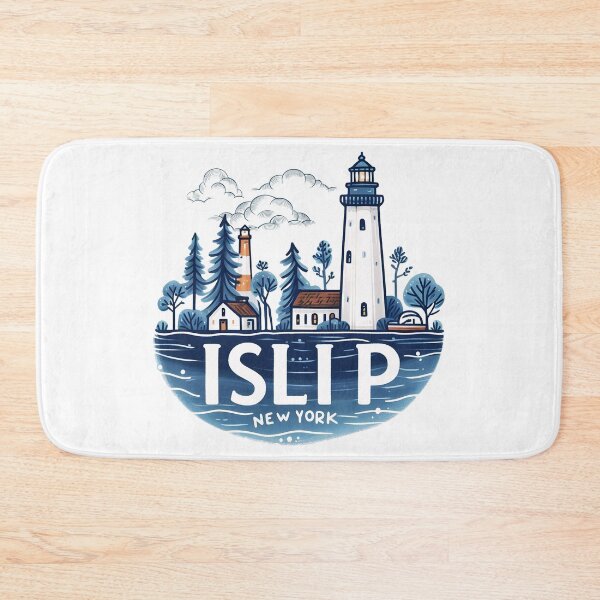 Item preview, Islip New York  Cute Blue Cityscape designed and sold by HowToCanadian.