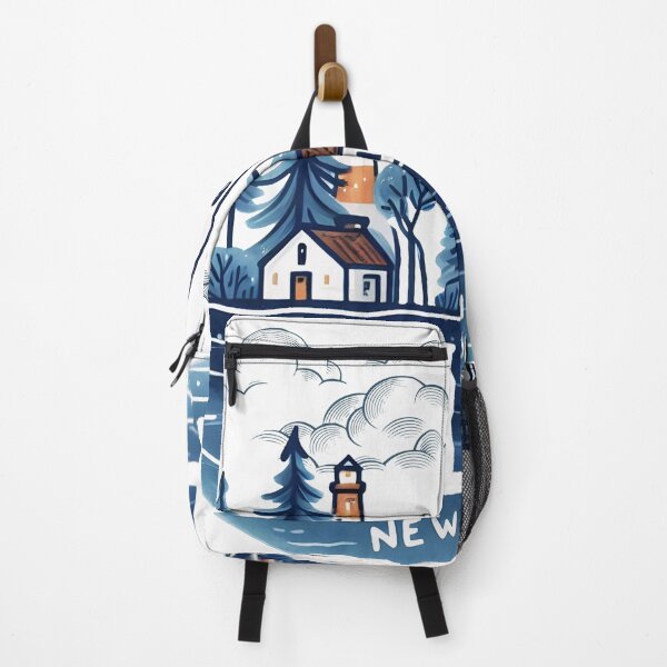Item preview, Islip New York  Cute Blue Cityscape designed and sold by HowToCanadian.
