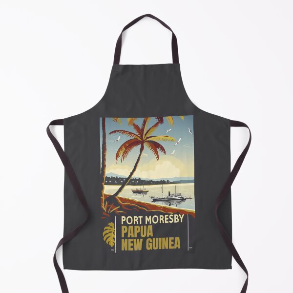 Item preview, A Vintage Travel Art of Port Moresby - Papua New Guinea designed and sold by GoodOldVintage.