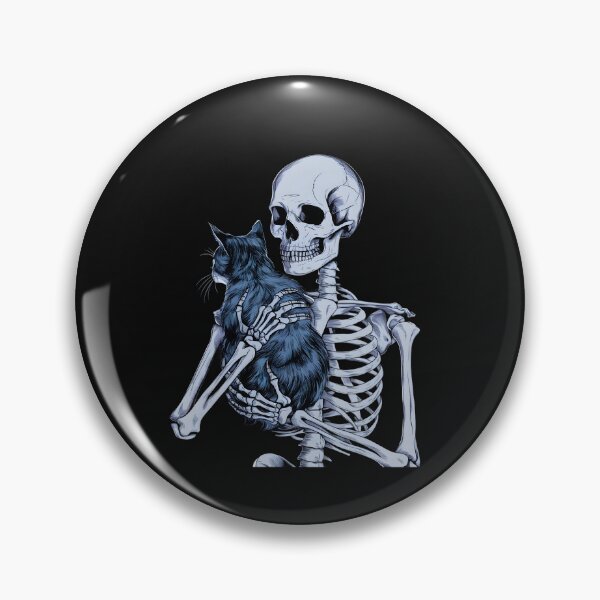 Item preview, Skeleton Holding Cat Skull Kitty Halloween 2024 Men Women Kids designed and sold by clothesy7.