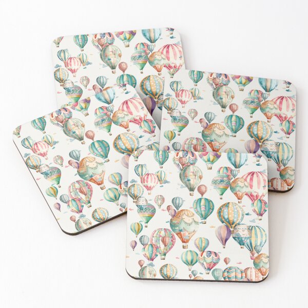 Item preview, Hot Air Balloons Colorful Watercolor designed and sold by nanka-art.