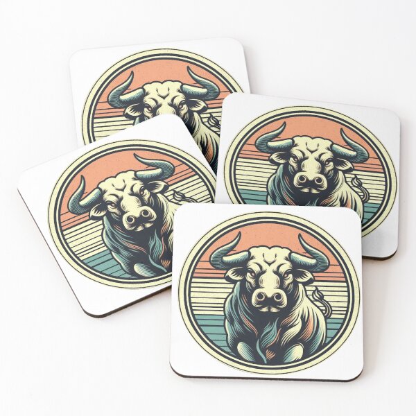 Item preview, Bull (Retro) designed and sold by Bubble-Boris.