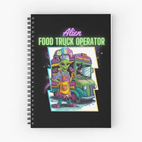 Item preview, Alien Food Truck Operator Funny Cartoon Chef designed and sold by Hananiah Merch.