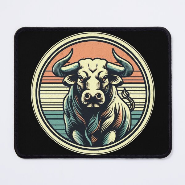 Item preview, Bull (Retro) designed and sold by Bubble-Boris.