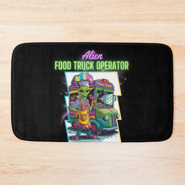 Item preview, Alien Food Truck Operator Funny Cartoon Chef designed and sold by Hananiah Merch.