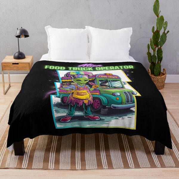 Item preview, Alien Food Truck Operator Funny Cartoon Chef designed and sold by Hananiah Merch.