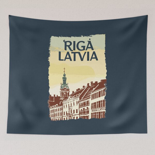 Item preview, A Vintage Travel Art of Riga - Latvia  designed and sold by GoodOldVintage.
