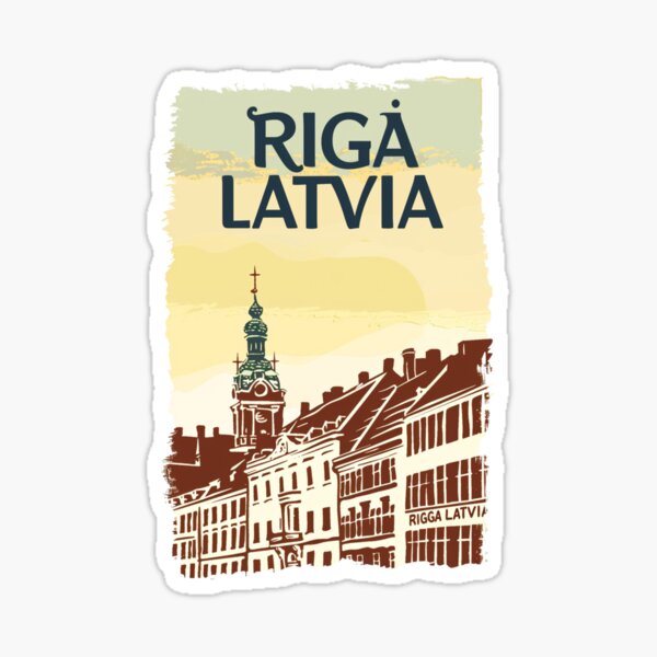 Item preview, A Vintage Travel Art of Riga - Latvia  designed and sold by GoodOldVintage.