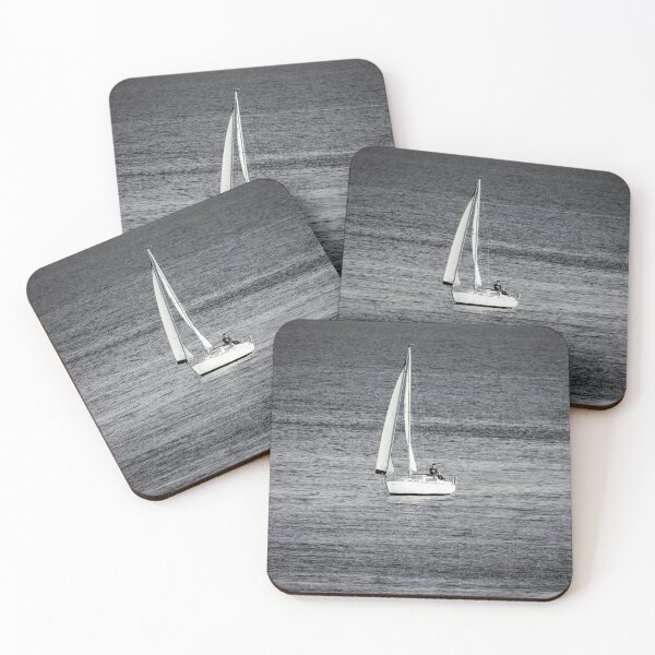 Item preview,  Digital Photography  lone Yacht in ocean Monochrome  designed and sold by SimonJohnson1.