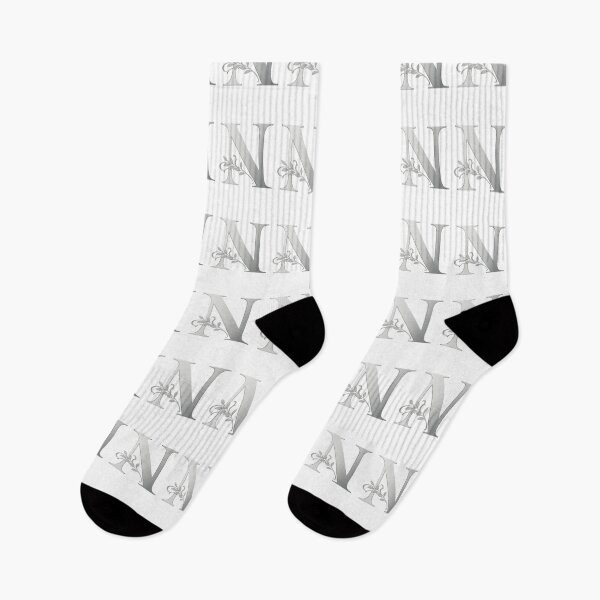 Item preview, Luxury Floral Monogram N: Elegant Grey and Silver Typography designed and sold by Fil4.