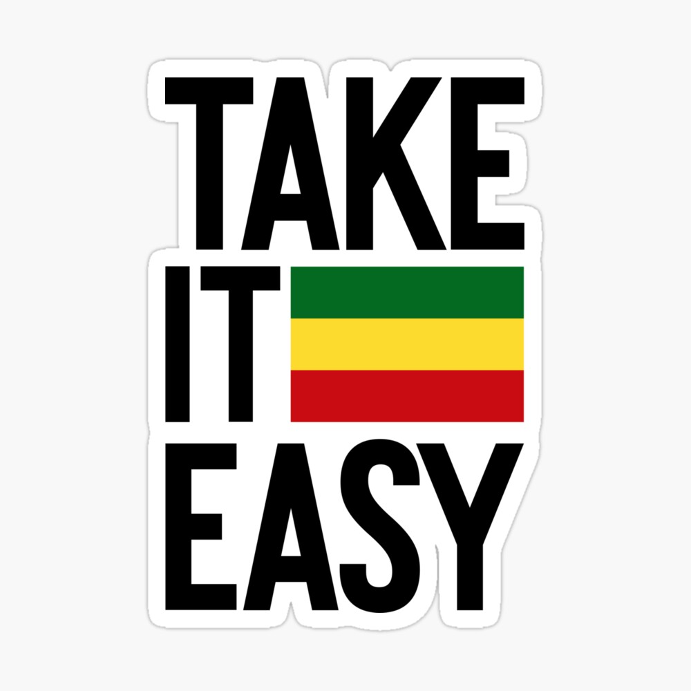 Poster Take It Easy Reggae Rasta Jamaique Weed Par Pearlsrocker Redbubble