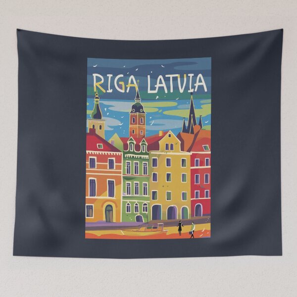 Item preview, A Vintage Travel Art of Riga - Latvia  designed and sold by GoodOldVintage.