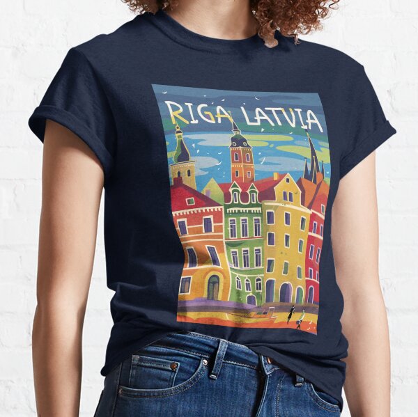 Item preview, A Vintage Travel Art of Riga - Latvia  designed and sold by GoodOldVintage.