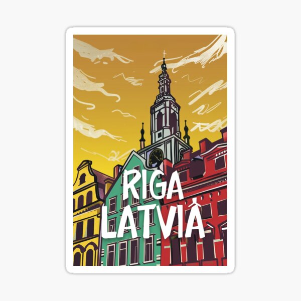 Item preview, A Vintage Travel Art of Riga - Latvia  designed and sold by GoodOldVintage.