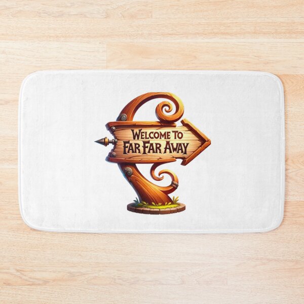 Item preview, Welcome To Far Far Away Wooden Sign I Shrek designed and sold by PedroStyle.