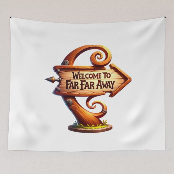 Item preview, Welcome To Far Far Away Wooden Sign I Shrek designed and sold by PedroStyle.