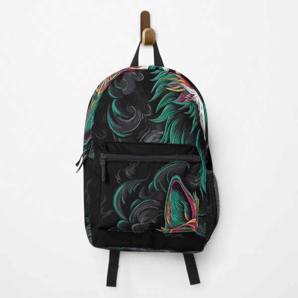 Item preview, A vivid and vibrant illustration of a psychedelic wolf alebrije on a black background designed and sold by Mate0 designer.