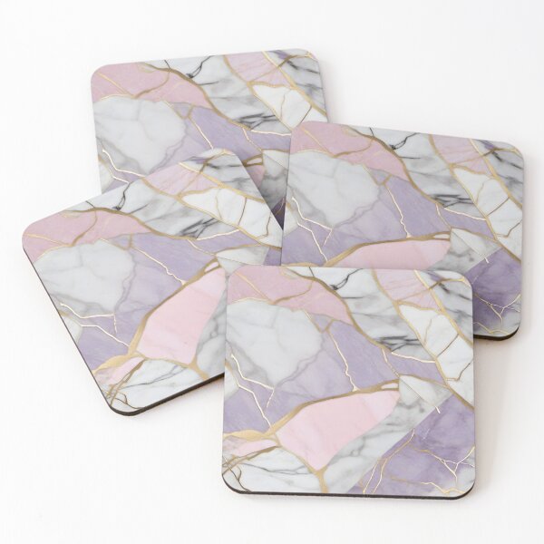 Item preview, Ethereal Elegance: Pink and Purple Marble with Gold Veins designed and sold by FreedomToDesign.