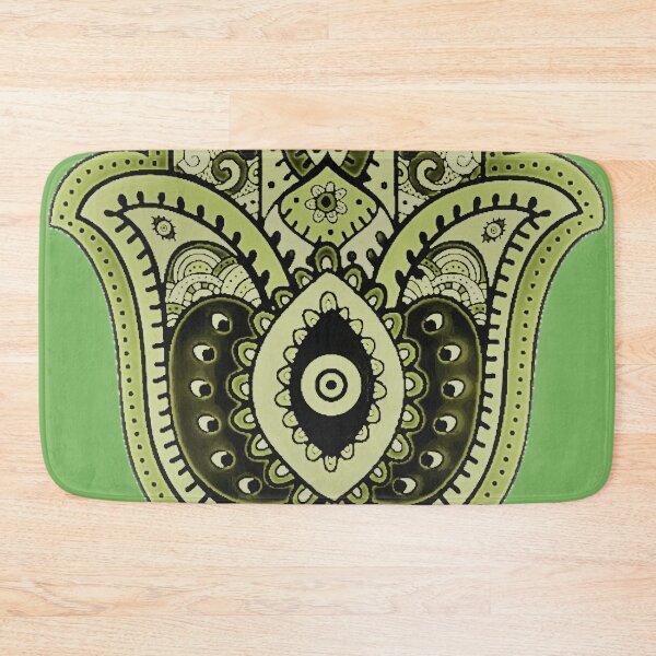 Item preview, GREEN HAMZA HAND WITH EVIL EYE - The Hand Of God designed and sold by Andjela Bakos.