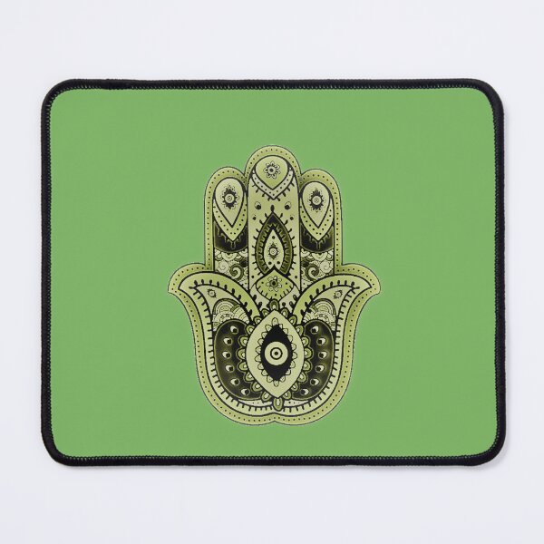Item preview, GREEN HAMZA HAND WITH EVIL EYE - The Hand Of God designed and sold by Andjela Bakos.