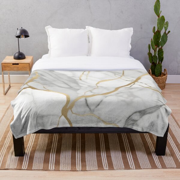 Item preview, Golden Grace: White Marble with Luxurious Gold Veins designed and sold by FreedomToDesign.