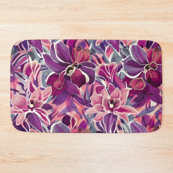 Item preview, Vivid Orchid Fantasy Flowers Pattern designed and sold by RkskArt.