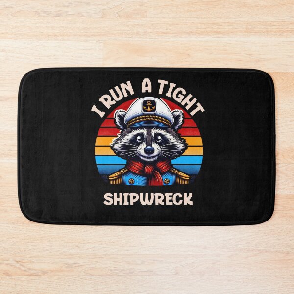 Item preview, I Run A Tight Shipwreck Funny Raccoon Captain Vintage  designed and sold by MizoX7.