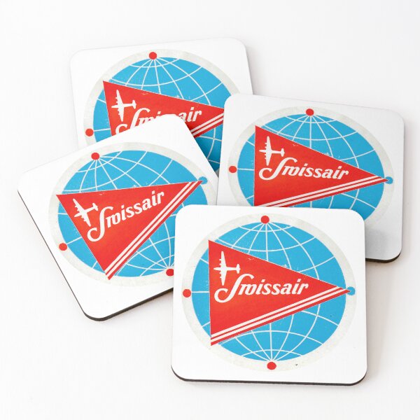 Item preview, Swiss Air Vintage Luggage tag 1960s designed and sold by PIXEL POP DESIGNS - Beyond the Norm!.