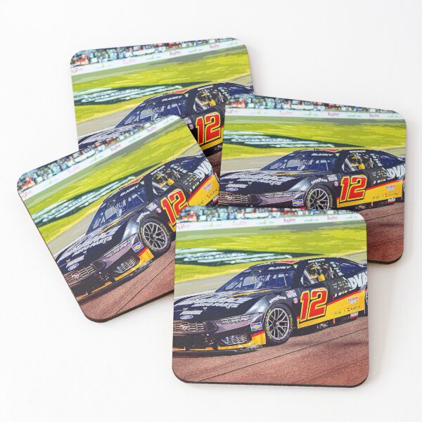Item preview, Ryan Blaney racing his 2024 Nascar Cup Car watercolor designed and sold by Rodissimus1984.
