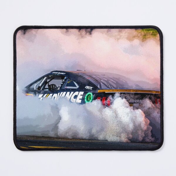 Item preview, Ryan Blaney celebrating victory by doing burnouts in his 2024 Nascar Race car abstract designed and sold by Rodissimus1984.