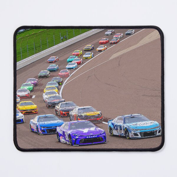 Item preview, Ross Chastain and Christopher Bell leading the pack at the Kansas Speedway watercolor designed and sold by Rodissimus1984.
